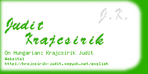 judit krajcsirik business card